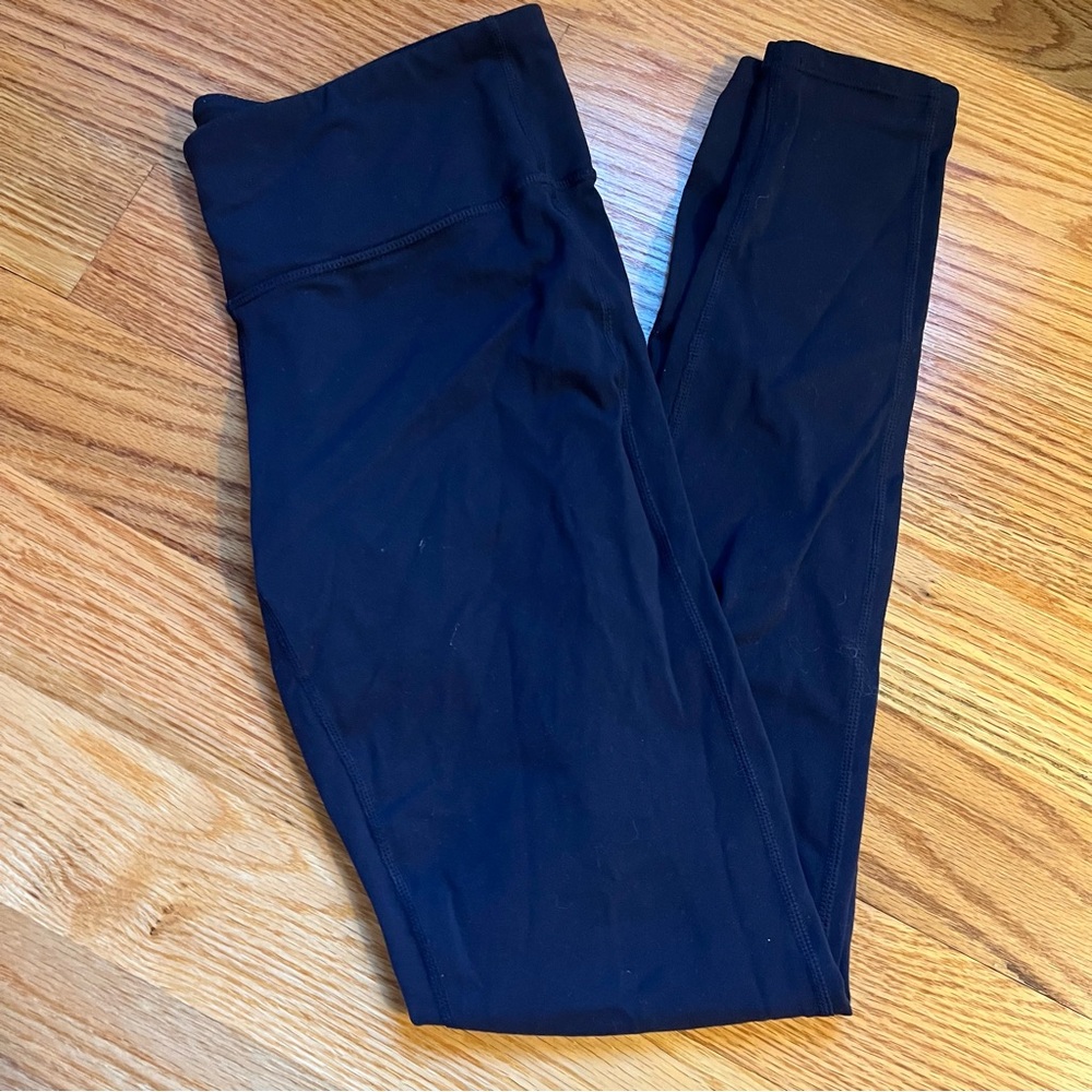 Athleta chaturanga navy blue tight leggings size medium tall